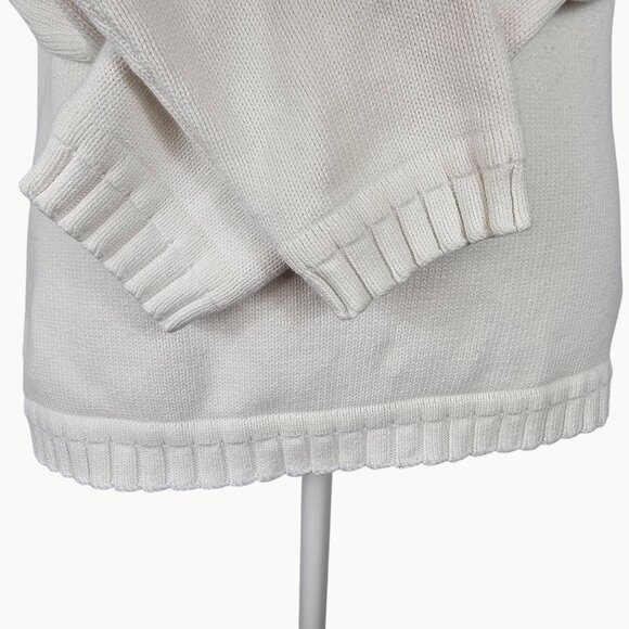 Women Knit Winter Fall Harvest Casual 3/4 Zip TurtleNeck Sweater TommyHilfiger L - Picture 9 of 15